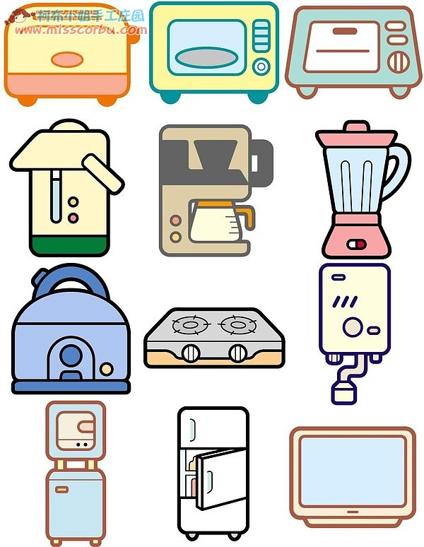 廚房用具簡(jiǎn)筆畫(huà)